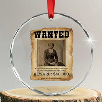 Harriet Tubman Wanted Reward Poster Crystal Glass Ornament Freedom Or Death - Wonder Print Shop