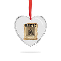 Harriet Tubman Wanted Reward Poster Heart Crystal Glass Ornament Freedom Or Death - Wonder Print Shop