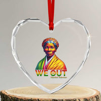 Harriet Tubman We Out Heart Crystal Glass Ornament Female Empowerment History Gift - Wonder Print Shop
