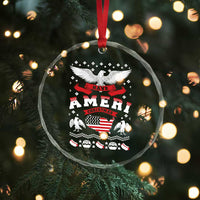 Have Ameri-Xmas USA Patriotic Eagle Xmas Crystal Glass Ornament TS09