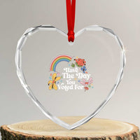 Have The Day You Voted For Heart Crystal Glass Ornament Retro Rainbow - Wonder Print Shop