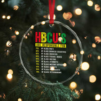 HBCUs Are Responsible For Black Excellence Crystal Glass Ornament Powerful Education Impact Statistics Pride