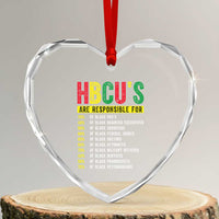 HBCUs Are Responsible For Black Excellence Heart Crystal Glass Ornament Powerful Education Impact Statistics Pride