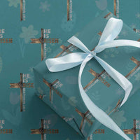 He is Risen Christian Wrapping Paper Roll Easter Cross Jesus Christian