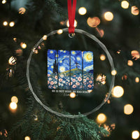 He is Risen Crystal Glass Ornament Christian Easter Starry Night Van Gogh