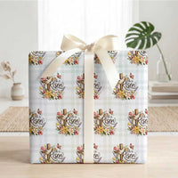 He Is Risen Floral Cross Christian Easter Wrapping Paper Roll Spring Flowers Butterfly Faith Inspirational Gift