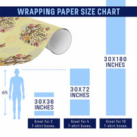 He Is Risen Floral Cross Christian Easter Wrapping Paper Roll Spring Flowers Butterfly Faith Inspirational Gift