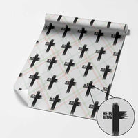 He Is Risen Wrapping Paper Roll Christian Easter Cross