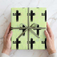 He Is Risen Wrapping Paper Roll Christian Easter Cross