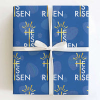 He Is Risen Wrapping Paper Roll Christian Easter Day Religious Bible Verse Cross