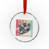 He Is Rizzin Crystal Glass Ornament Funny Christian Football Lover Gift - Wonder Print Shop