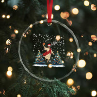 He Is Rizzin Crystal Glass Ornament Funny Xmas Slam Dunk Basketball Gift TS12