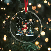 He Is Rizzin Crystal Glass Ornament Funny Xmas Slam Dunk Basketball Gift TS12