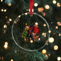 Headless Horseman Santa Crystal Glass Ornament Funny Christmas Mashup Gift TS12
