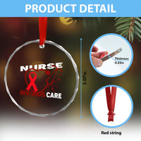 Healthcare Hero HIV AIDS Care Nurse Gift Crystal Glass Ornament - Wonder Print Shop
