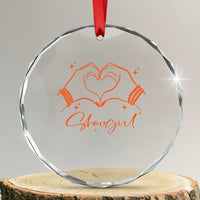 Heart Hands Showgirl Crystal Glass Ornament Girl Vintage 70's 80's Trendy Apparel TS10