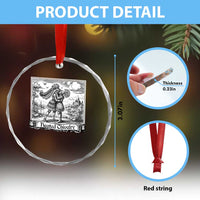 Heated Chivalry Medieval Knights Kissing LGBT Pride Crystal Glass Ornament
