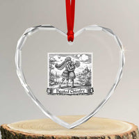 Heated Chivalry Medieval Knights Kissing LGBT Pride Heart Crystal Glass Ornament