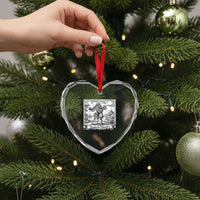 Heated Chivalry Medieval Knights Kissing LGBT Pride Heart Crystal Glass Ornament