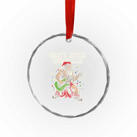 Heavy Metal Santa Crystal Glass Ornament Playing Guitar Christmas Rock Music Lover TS02