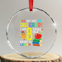 Hello 3rd Grade Crystal Glass Ornament Boys and Girls First Day Back to School Gift