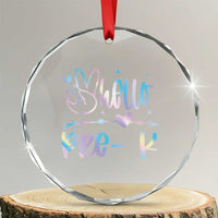 Hello Pre-k Crystal Glass Ornament Back To School Cute Tie Dye - Wonder Print Shop