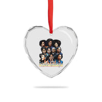 HerStory Tribute Heart Crystal Glass Ornament Celebrating Legendary Black Women of History and Power - Wonder Print Shop