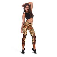 Hibiscus Mix African Tribal Pattern Leggings - Wonder Print Shop