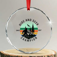 Hide And Seek Champion Crystal Glass Ornament Bigfoot Lover Gift TS12