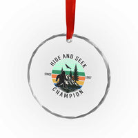 Hide And Seek Champion Crystal Glass Ornament Bigfoot Lover Gift - Wonder Print Shop