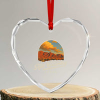 Hill Country Strong Heart Crystal Glass Ornament Texas Support Retro Enchanted Rock - Wonder Print Shop