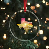 Hill Country Strong Texas Crystal Glass Ornament Sunset Bluebonnet Resilience TS02