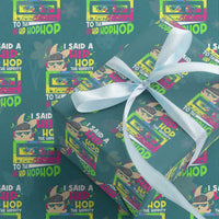 Hip Hop Easter Bunny Wrapping Paper Roll Funny Hippity Cool Rabbit Lovers Toddler