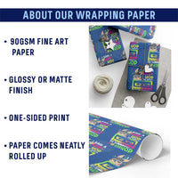 Hip Hop Easter Bunny Wrapping Paper Roll Funny Hippity Cool Rabbit Lovers Toddler