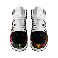 Hippie Christmas High Sneakers AJ1 Doodle Style DT05