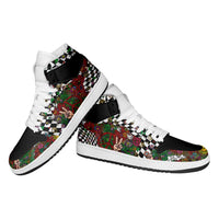 Hippie Christmas High Sneakers AJ1 Doodle Style - Wonder Print Shop