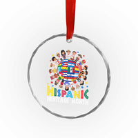 Hispanic Heritage Month Crystal Glass Ornament Herencia Hispana Celebration Hispanic Americans TS02