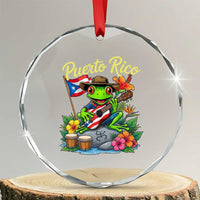 Hispanic Heritage Month Crystal Glass Ornament Taino Boricua Coqui Frog Puerto Rico