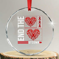 HIV Awareness End The Stigma Crystal Glass Ornament World AIDS Day Gift TS12