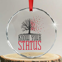 HIV Awareness Month Crystal Glass Ornament Know Your Status Prevention Support Gift - Wonder Print Shop