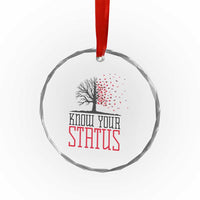 HIV Awareness Month Crystal Glass Ornament Know Your Status Prevention Support Gift TS12