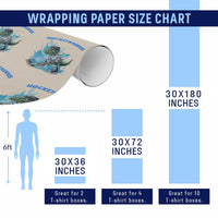 Hockeysaurus Wrapping Paper Roll Funny Dinosaur Playing Ice Hockey Gift - Wonder Print Shop