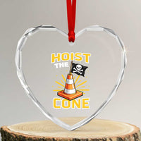 Hoist The Cone Jolly Roger Victory Heart Crystal Glass Ornament Pirate Skull Baseball Sports Fan IYKYK Meme