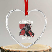 Home Of The Grunch Nola Louisiana Heart Crystal Glass Ornament New Orleans Urban Legend