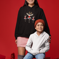 Christmas Hoodie Skeleton Dancing Ballet Xmas Ballerina - Wonder Print Shop