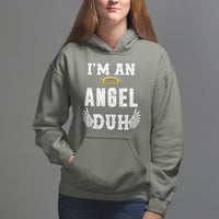Christmas Hoodie I'm An Angel Duh Lazy - Wonder Print Shop
