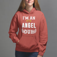 Christmas Hoodie I'm An Angel Duh Lazy - Wonder Print Shop