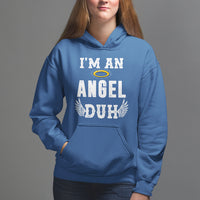 Christmas Hoodie I'm An Angel Duh Lazy - Wonder Print Shop