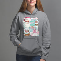 Christmas Hoodie Vintage Pink Santa Claus Ho Ho Ho - Wonder Print Shop