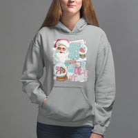 Christmas Hoodie Vintage Pink Santa Claus Ho Ho Ho - Wonder Print Shop
